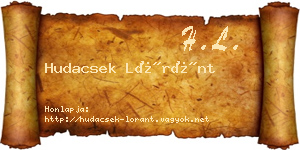 Hudacsek Lóránt névjegykártya