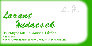 lorant hudacsek business card