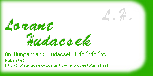 lorant hudacsek business card